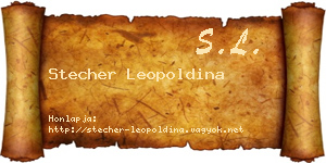 Stecher Leopoldina névjegykártya